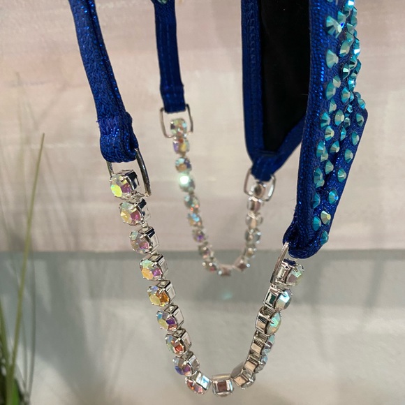 Blue Rhinestone Bikini Top - Picture 10 of 16